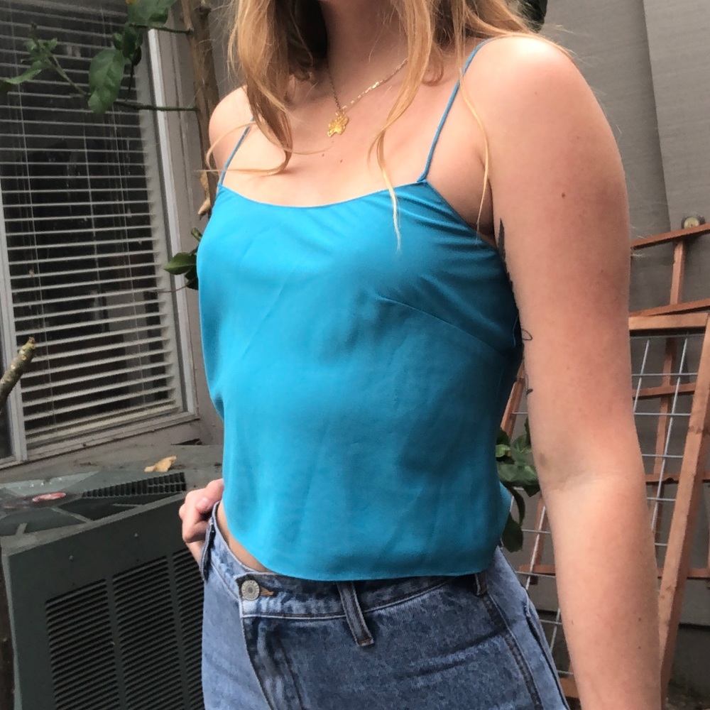 Silky Blue Cami Top